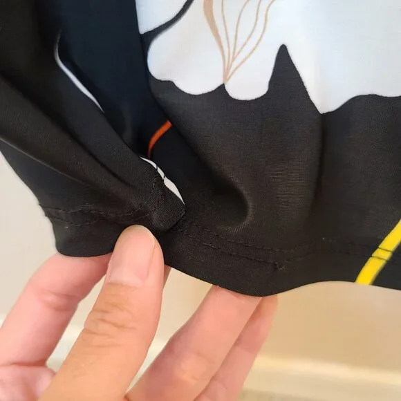 Hypnotized Dress Women XS Black Bright Floral Knit Maxi Sleeveless Casual Summer - Picture 5 of 12